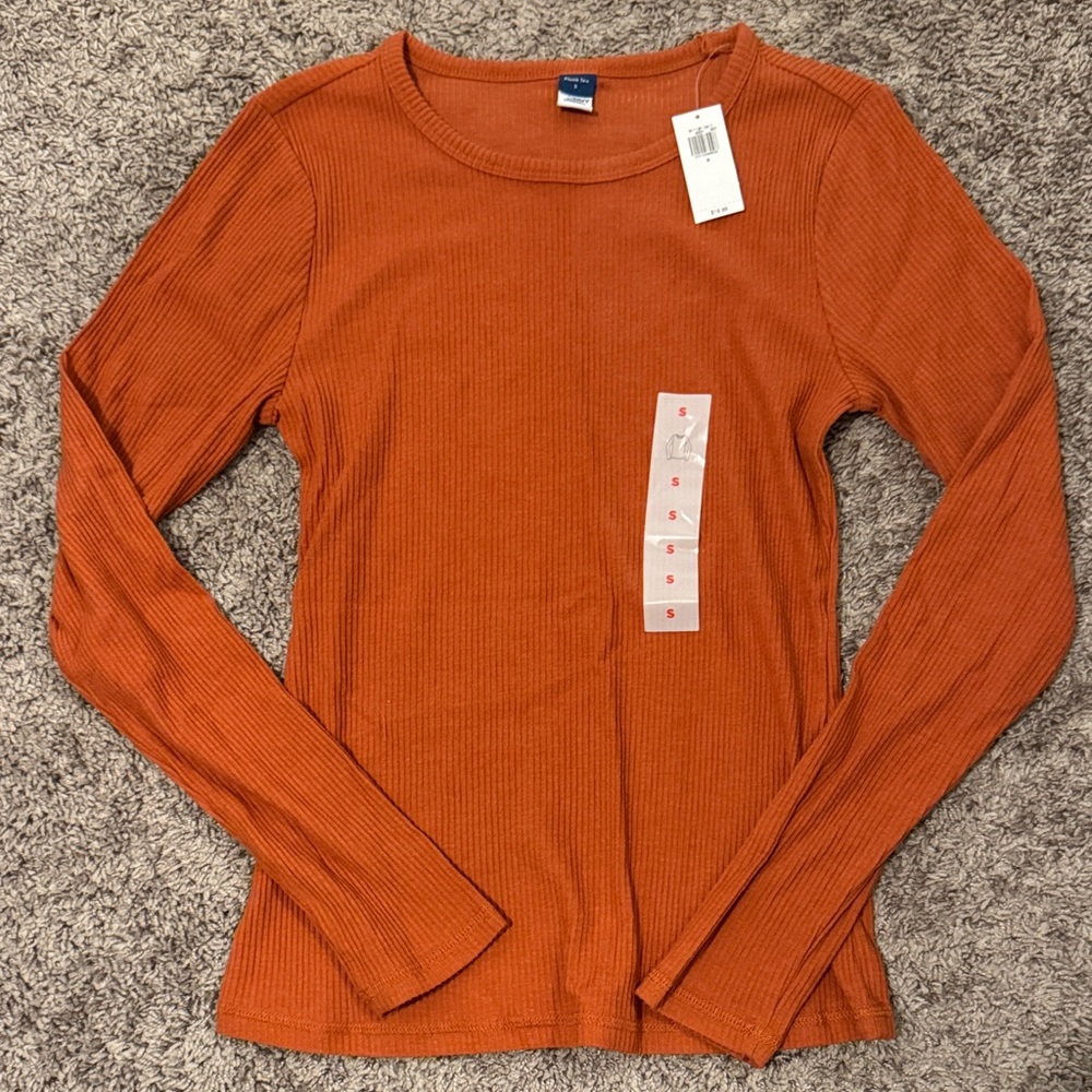 Old Navy Women's Rust Long Sleeve Tee